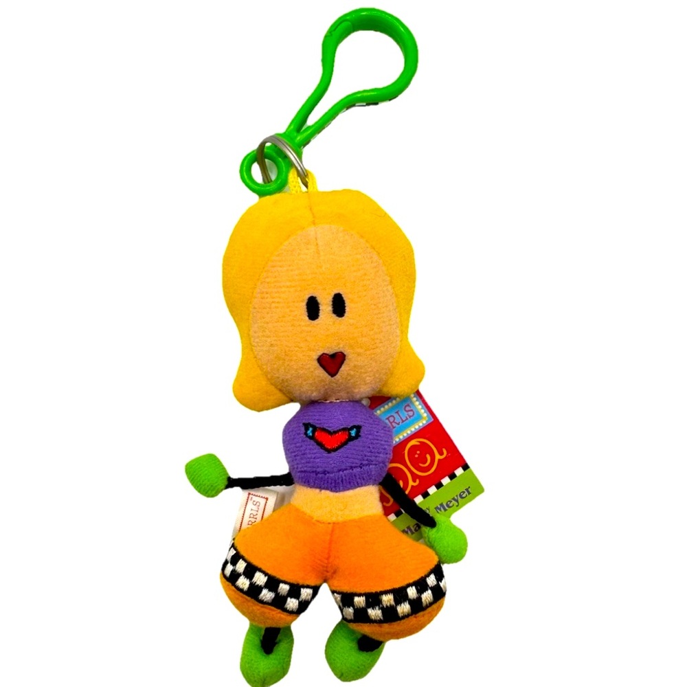 Mary Meyer 2 GRRRLS Looie Doll Girl Power Keychain New Vintage 90’s